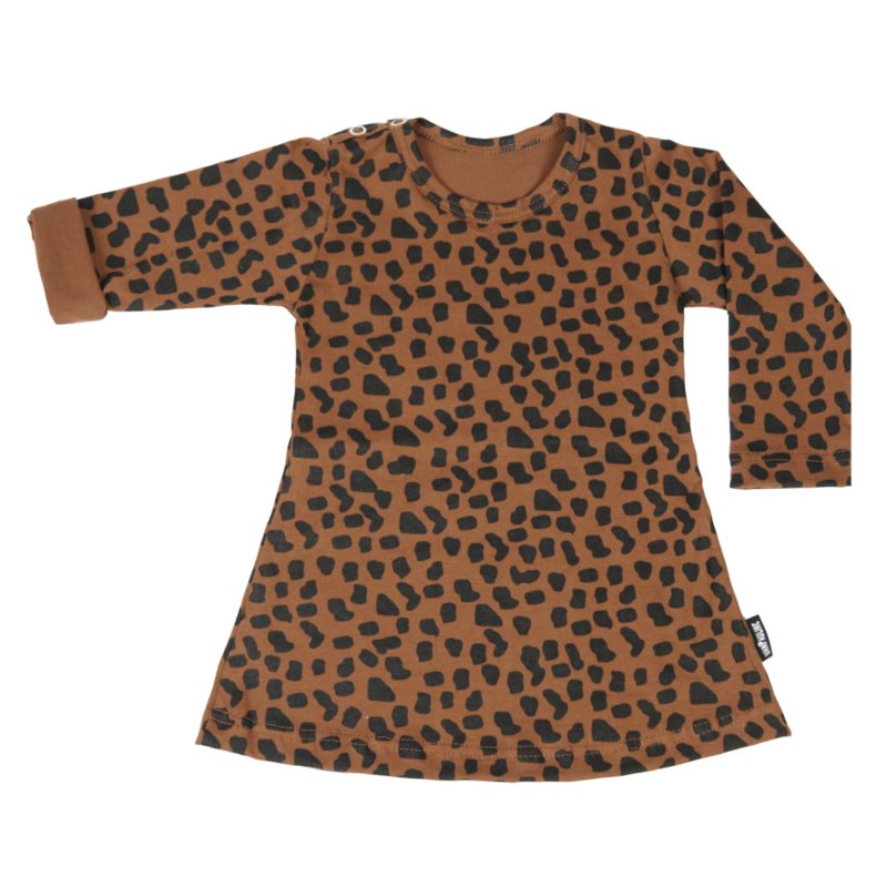vanPauline jurkje dress caramel spots long