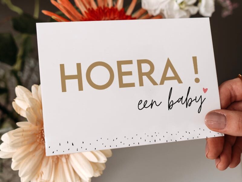 Hoera een baby! kaartje