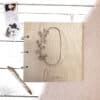 Babyboek - Floral Letter - babyboek met naam - houten cover