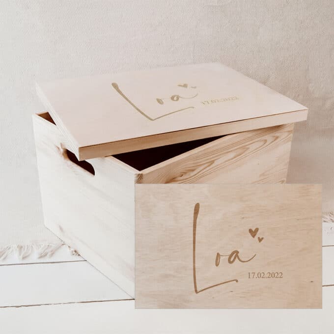 Memorybox afneembare deksel hartjes