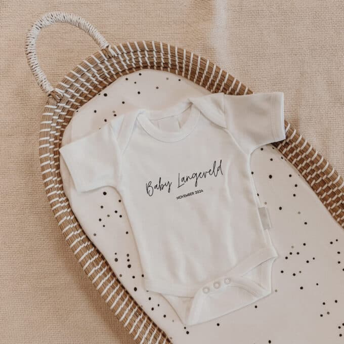 Romper baby met achternaam