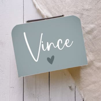 koffertje blauw voor jongens cadeau met naam houten koffer