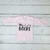 Outlet | Lange mouwen shirt roze 'my dad rocks' (maat 62)