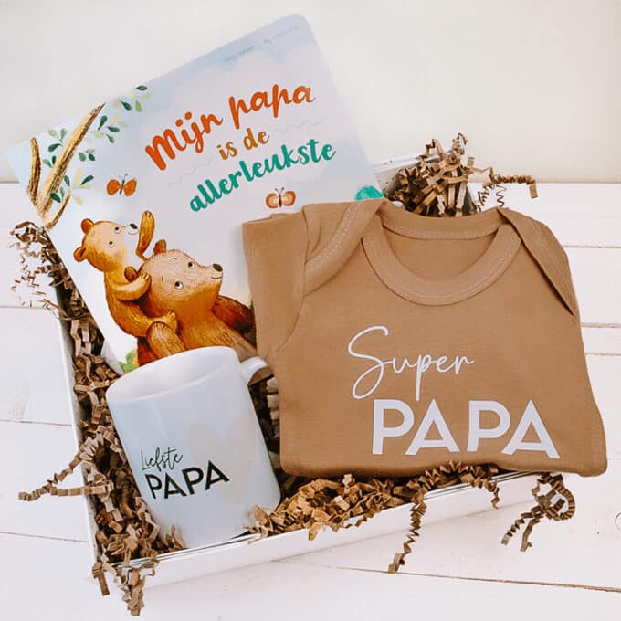 papa to be box; de cadeaubox voor aanstaande papa's.