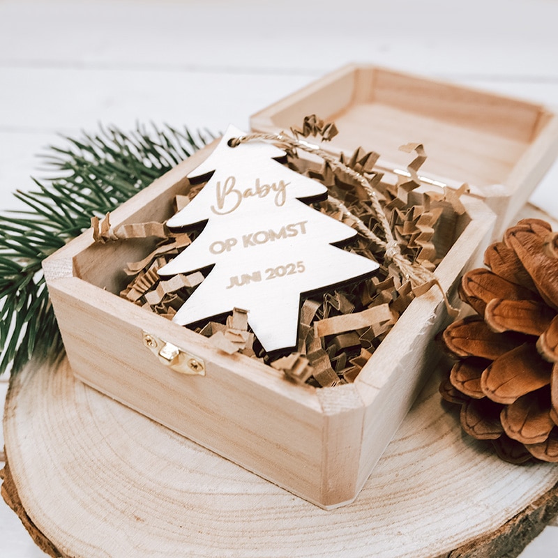 Aankondigingskistje Kerst | Baby op komst