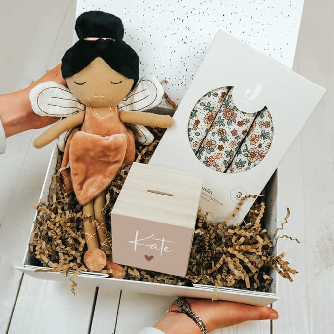 fairy flowers cadeaubox meisje kraamcadeau hip&Mama box