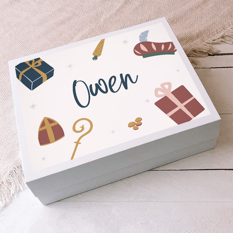 sinterklaas bewaarbox blauw