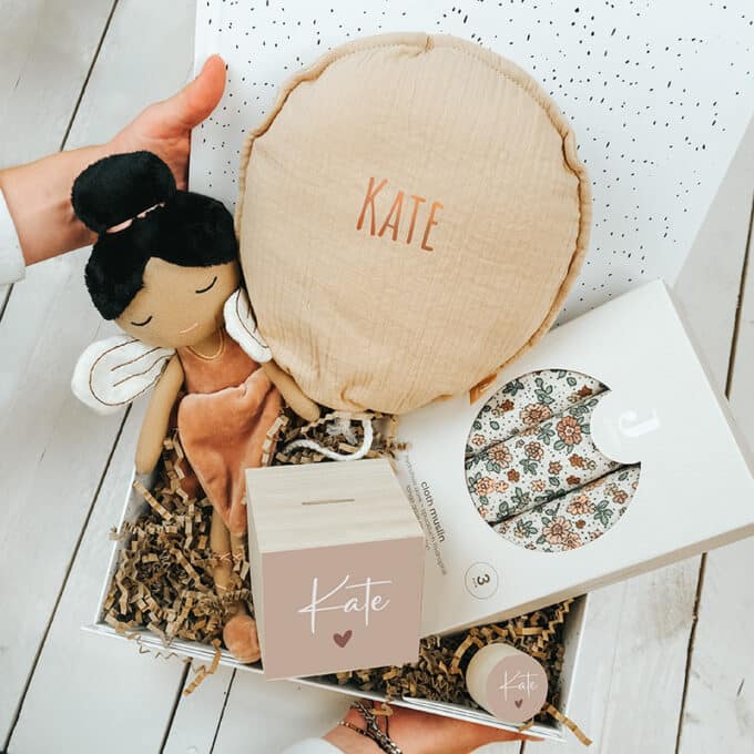 fairy flowers cadeaubox large meisje kraamcadeau hip&Mama box