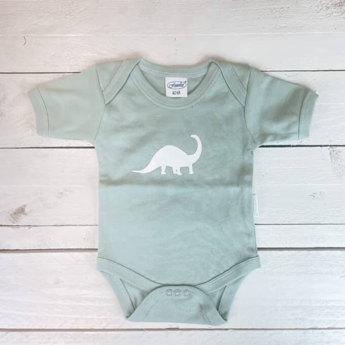 Outlet | Romper mint met symbool dino (62/68)