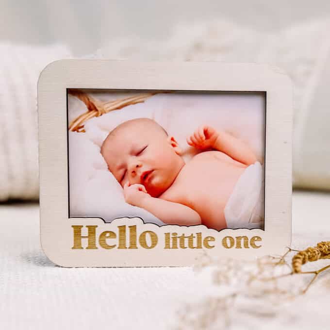 Fotoframe met echo of newborn foto. Maak je zwangerschap bekend met dit leuke frame voor je echo