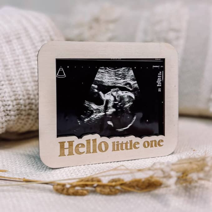 Fotoframe met echo. Maak je zwangerschap bekend met dit leuke frame voor je echo.