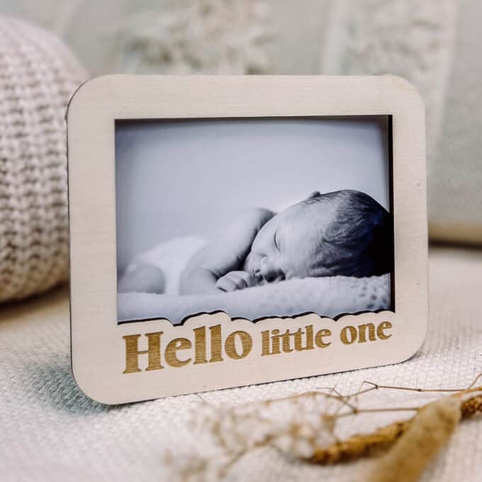 Fotoframe met echo of newborn foto. Maak je zwangerschap bekend met dit leuke frame voor je echo.