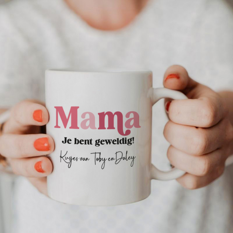 ぴんくmama Mok | Mama je bent geweldig - roze - Hip&Mama Box