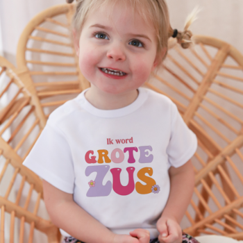 shirtje ik word grote zus met paars roze en oranje