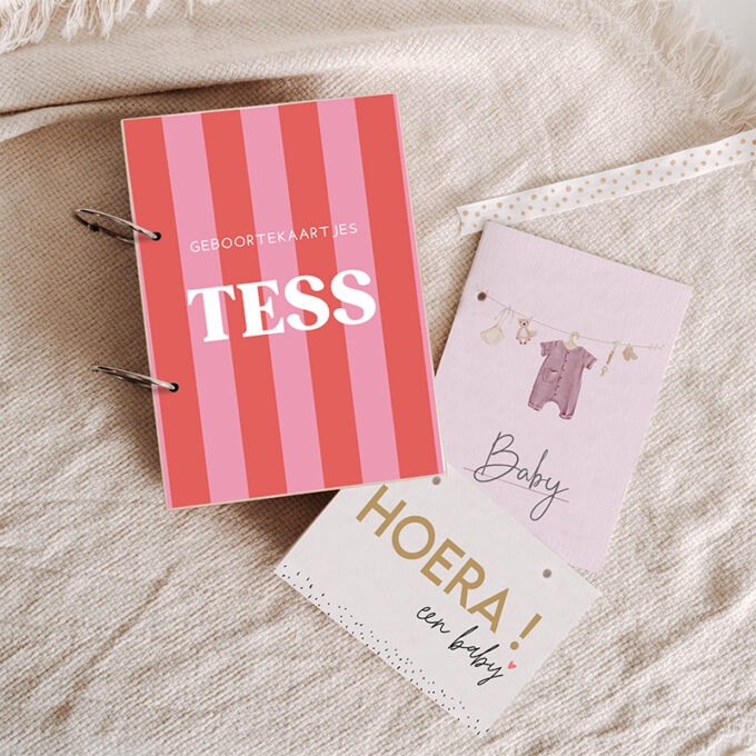 GEBOORTEKAARTJES color blocking