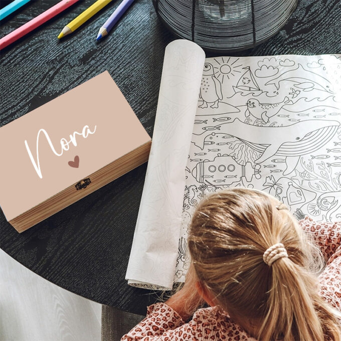 tekendoos oud roze saar