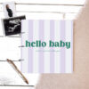 zwangerschapsboek hello baby lila groen streep