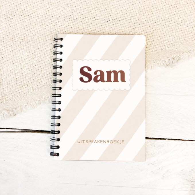 Uitsprakenboekje pastel beige