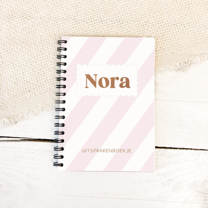Uitsprakenboekje pastel roze