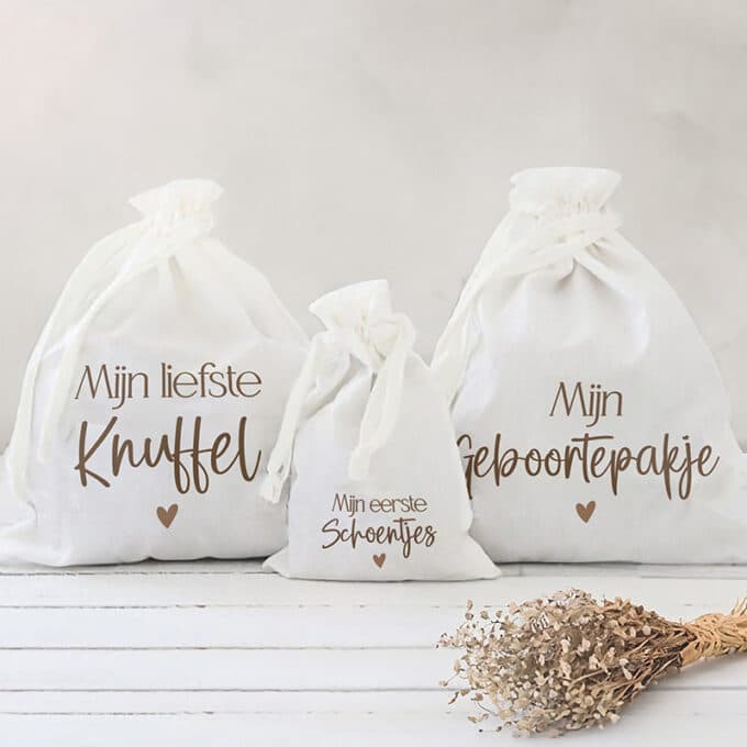 bewaarzakjes naturel voor in memorybox
