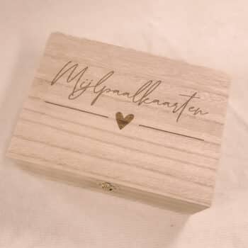 Kistje mijlpaalkaarten hartje