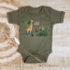 gepersonaliseerde romper met naam groen jungle party