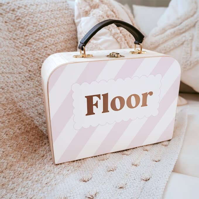 gepersonaliseerd kofferte met naam roze