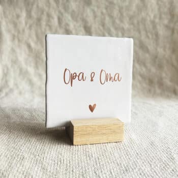 tegeltje opa & oma wit