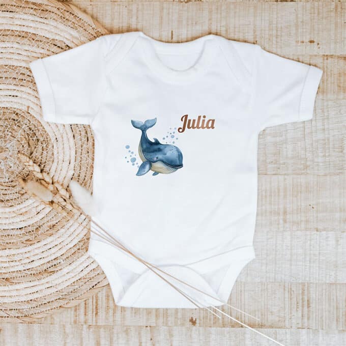 gepersonaliseerde romper walvisje wit