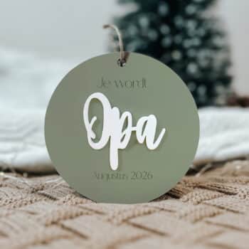 kerstbal je wordt opa groen met uitgerekende datum