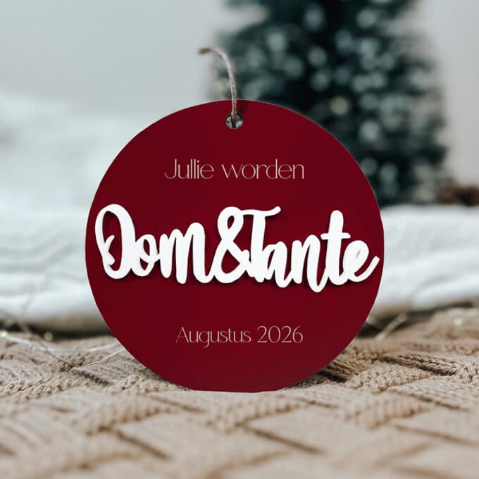 kerstbal jullie worden oom en tante bordeaux met uitgerekende datum