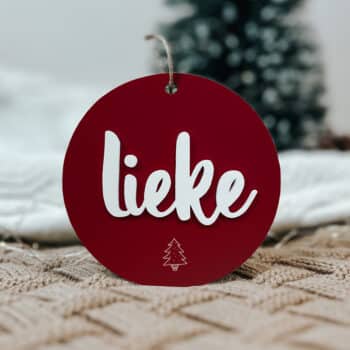 kerstbal met naam bordeaux