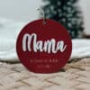 kerstbal mama je bent de liefste bordeaux met naam