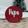 kerstbal papa je bent de liefste bordeaux met personalisatie