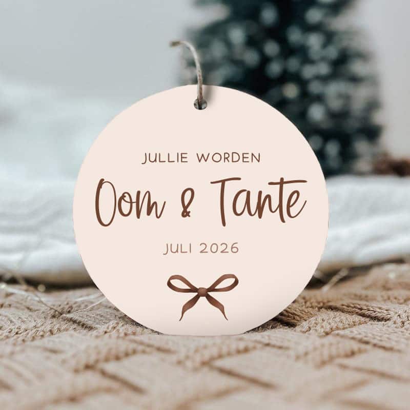 Kerstbal | Jullie worden oom & tante