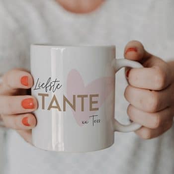 mok liefste tante groot hart met personalisatie neefje of nichtje