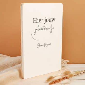 geboorteposter met eigen geboortekaartje