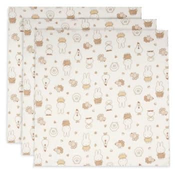 Jollein | Hydrofiele doeken 70x70 - Miffy Family Farm - 3 stuks