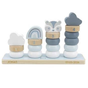 Label Label | Stapelaar blue met naam