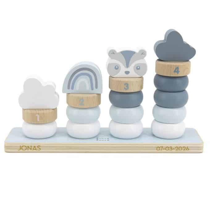 Label Label | Stapelaar blue met naam