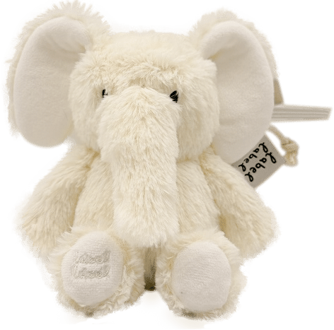zachte knuffel olifant ivory Label Label