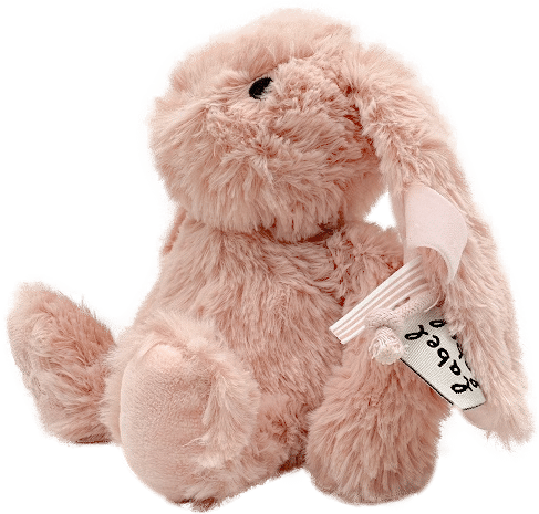 Label Label knuffel konijn rosa roze zijkant