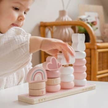 Label Label | Stapelaar pink met naam