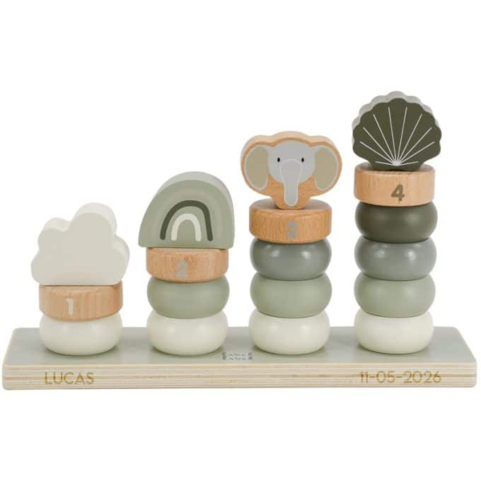 Label Label | Stapelaar olive green met naam