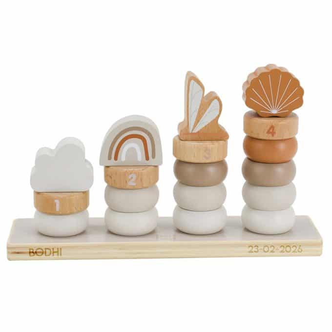 Label Label | Stapelaar nougat met naam