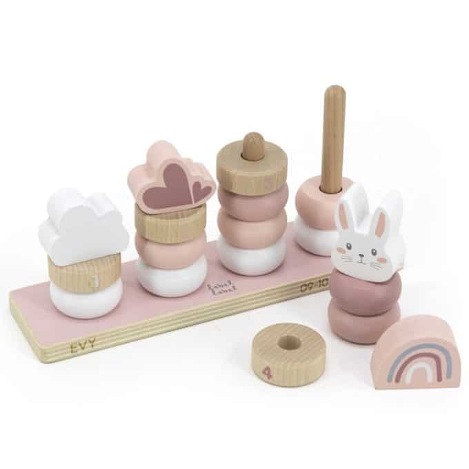 Label Label | Stapelaar pink met naam