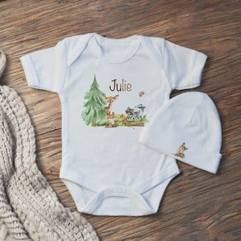 set romper muts bosdieren wit