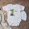 set romper muts giraffe wit gepersonaliseerd