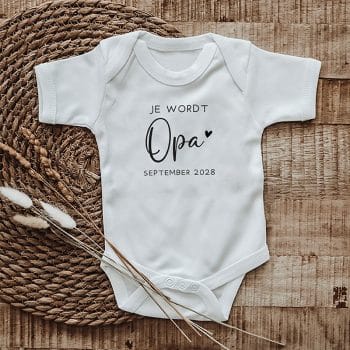 romper je wordt opa wit zwangerschap aankondiging