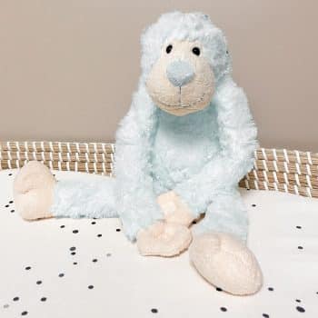 knuffel slinger aap blauw